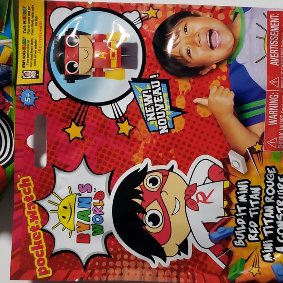 Lot of 6 Mystery Fab Five and Ryan's World Build It Minis (Red Titan/Gus/ Panda) - Picture 4 of 7